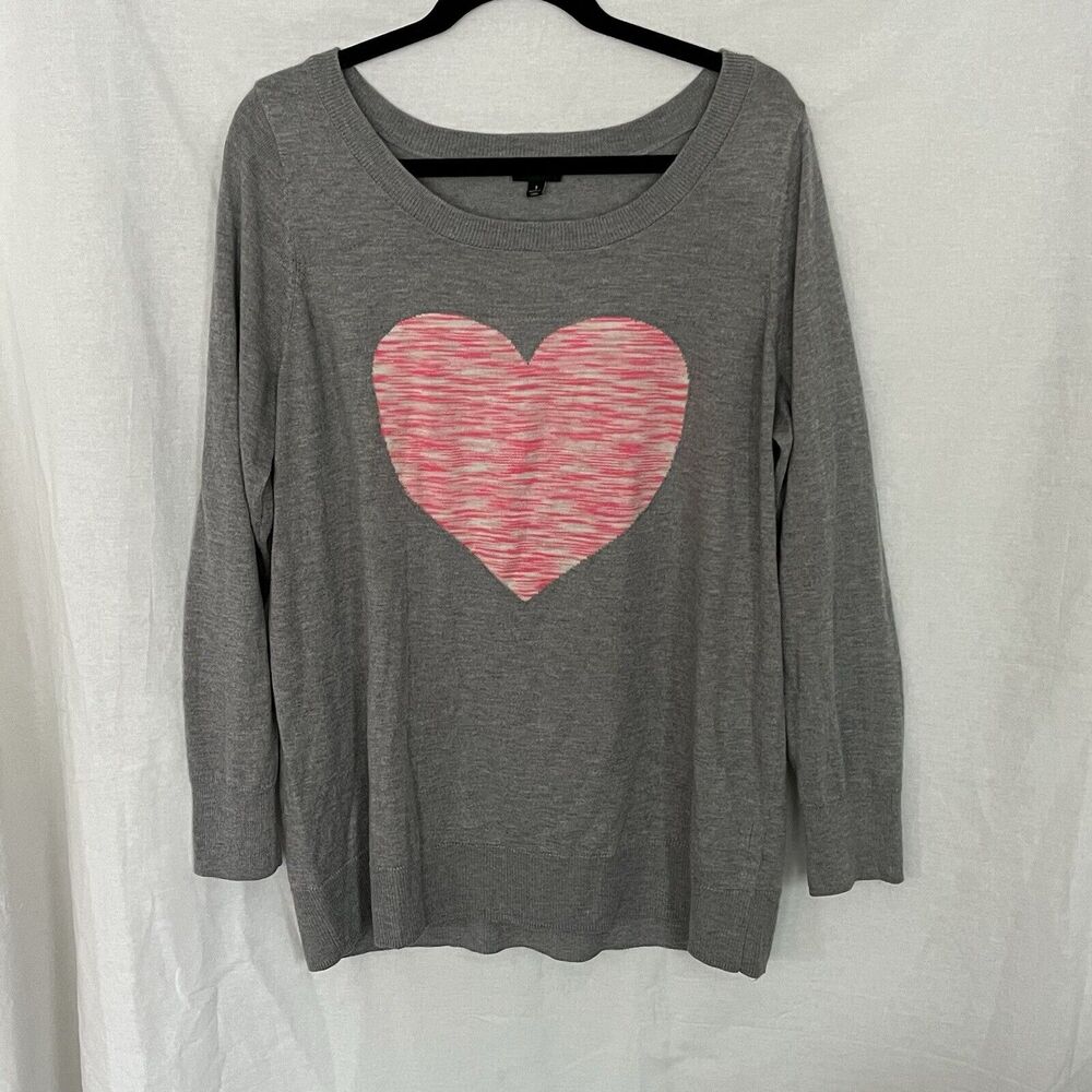 Torrid Plus Size 1XHeart Raglan Sweatshirt Sweater